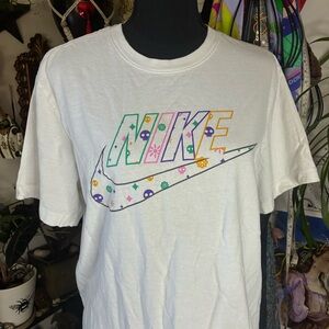 Nike White Tee Day of the Dead